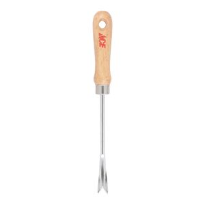 Ace Hand Weeder with Wood Handle Beige and Silver 12inch Ace Hand Weeder with Wood Handle Beige and Silver 12inch